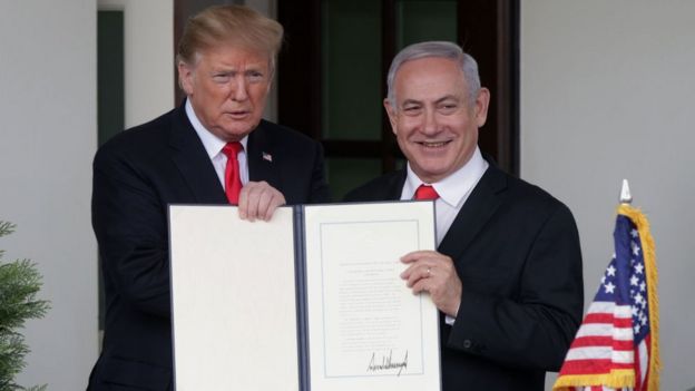 Donald Trump y Benjamín Netanyahu.