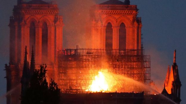 Katedral Notre-Dame terbakar