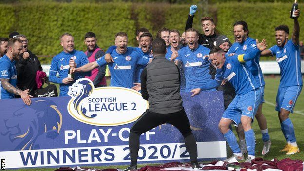 Kelty Hearts' play-off final win over Brechin City sent them up to League 2