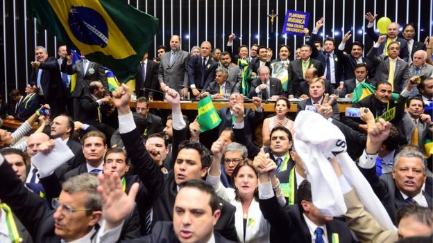 Votação do impeachment de Dilma, em abril de 2016