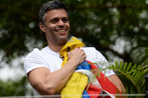 Leopoldo López el día de su liberación.