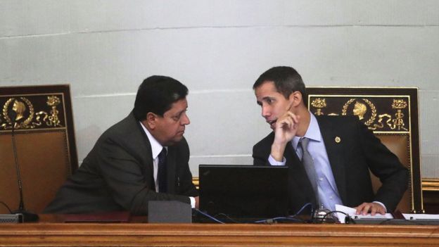 Guaidó and Zambrano at the National Assembly