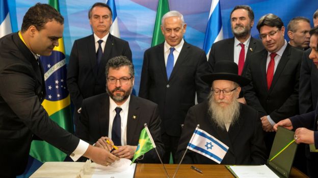 Assinatura de acordos com Israel