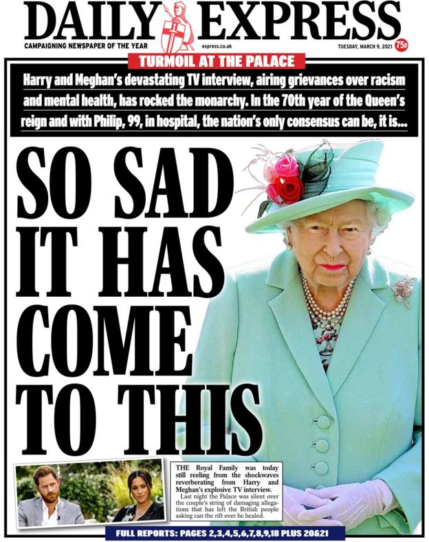 Newspaper Headlines Palace Reeling Over Meghan And Harry Bombshell 