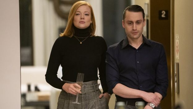 Sarah Snook and Kieran Culkin in Succession