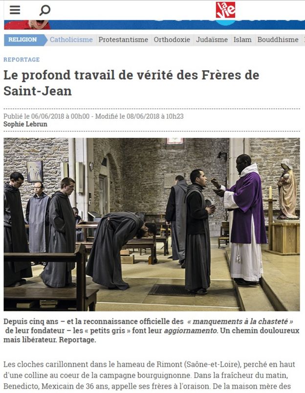 Repotaje de La Vie sobre la Comunidad de Saint Jean
