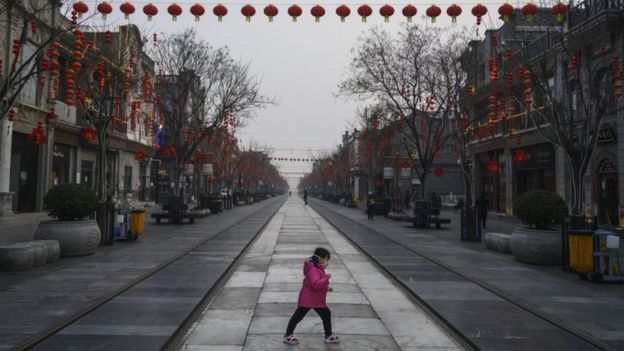 Calle vacía en China