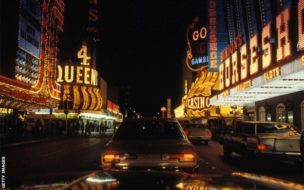 Las Vegas in the 1960s by night