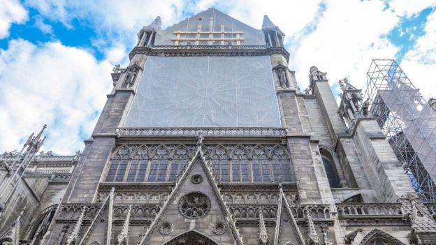 Picha za Notre-Dame Cathedral mwezi Juni 2019.