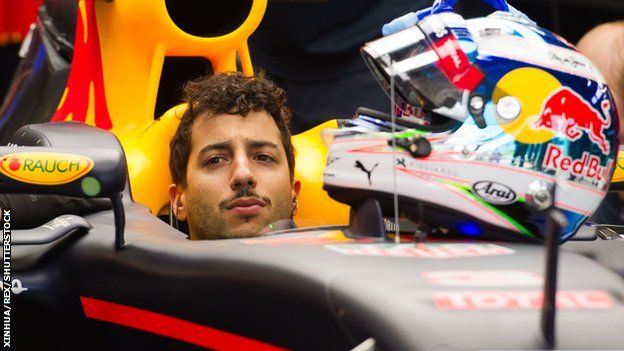 Daniel Ricciardo looking glum