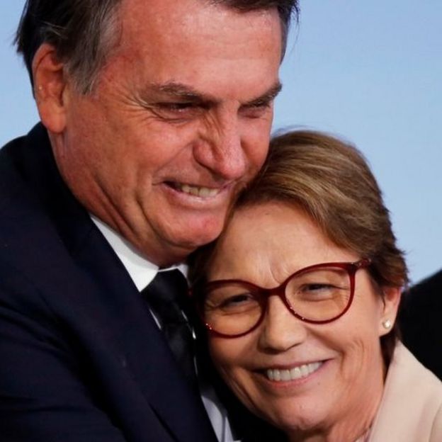 Bolsonaro e Tereza Cristina, ministra da Agricultura