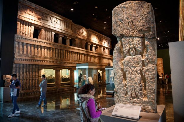 La sala Maya en el Museo Nacional de Antropología de México.