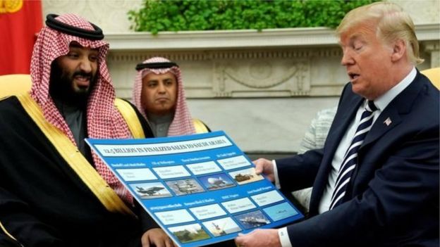 ترامب وولي العهد السعودي جمال خاشقجي