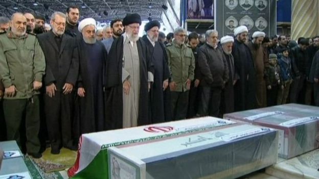 قاسم سلیمانی کا جنازہ