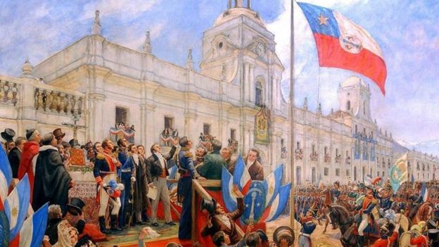 Ilustração da independência do Chile