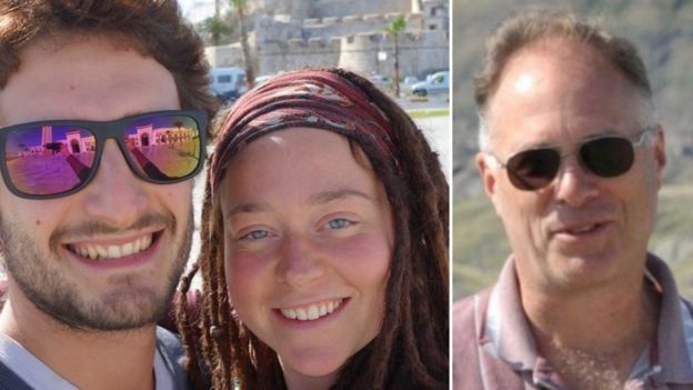 Collage of photograph of couple, along with Canadian found dead last week