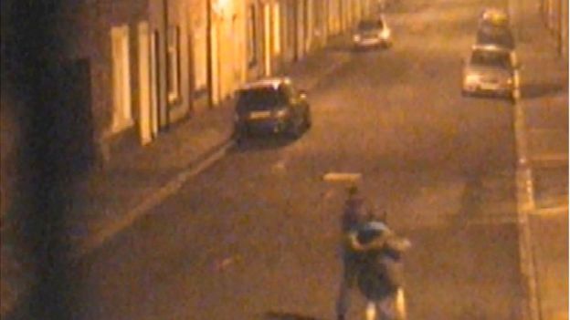 CCTV of girls returning to 14 Stephen Street in the early hours