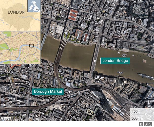 Map of London Bridge area