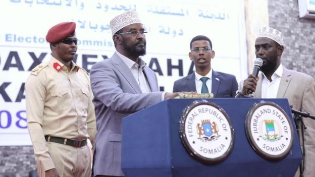 Baarlamaanka Jubbaland aya shalay markale xilka u doortay Axmed Madoobe