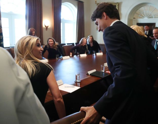 Trudeau e Ivanka Trump