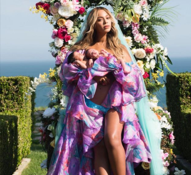 Beyonce with twins