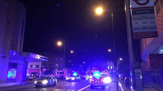 Police near Finsbury Park