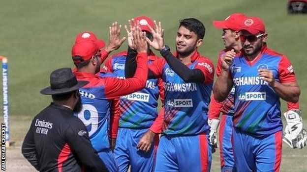Afghanistan celebrate a wicket against Ireland