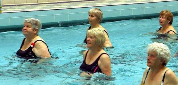 Aqua-aerobics class