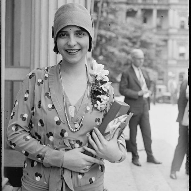 A Miss Brasil Olga Bergamini de Sá, em Galveston, Texas, 1929