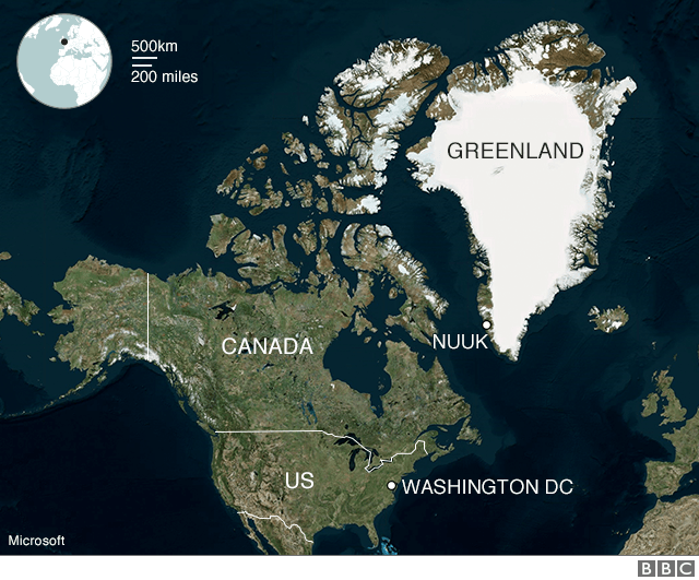 Map of Greenland