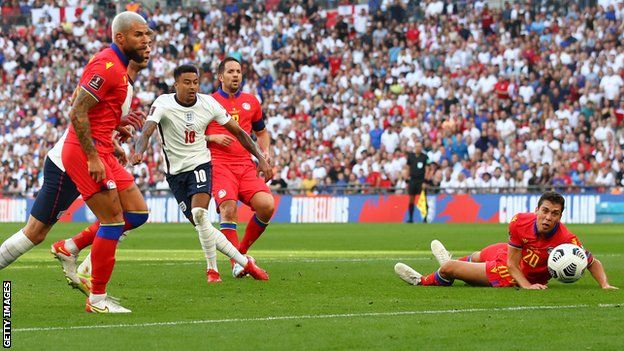 Jesse Lingard scores for England against Andorra