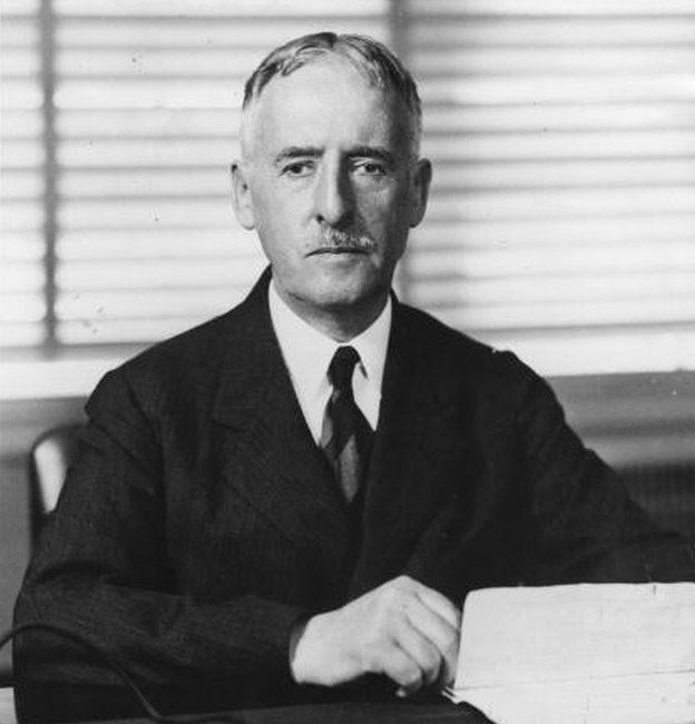 6th May 1941: The US Secretary for War, Henry L Stimson (1867 - 1950) broadcasting to the American nation about the support that the USA was to give Britain suffering from the blockade by the German navy