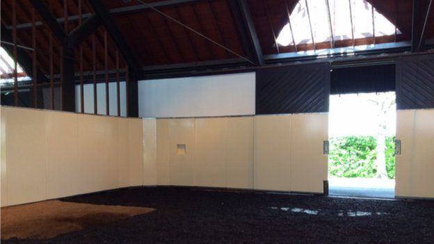 The covering shed: This is where the stallion and mare meet - it is usually all over in a matter of minutes