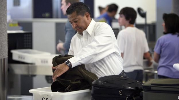 Control de seguridad en un aeropuerto