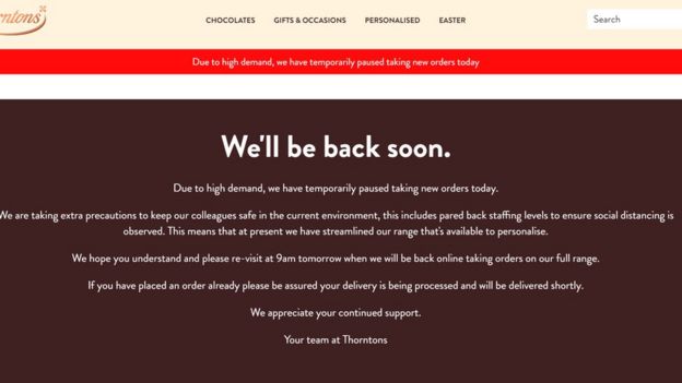 Thorntons website