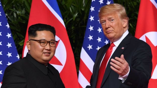 Mr Kim and Mr Trump in Singapore