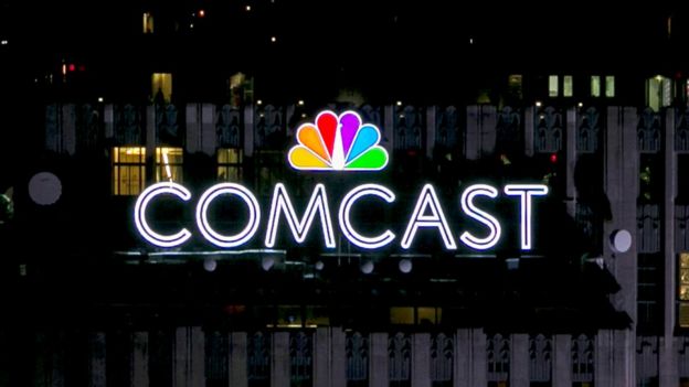 Logo de Comcast, una de las grandes empresas prestadoras de servicios de banda ancha.