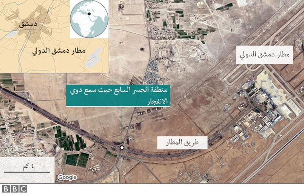 خريطة توضح موقع الهجوم