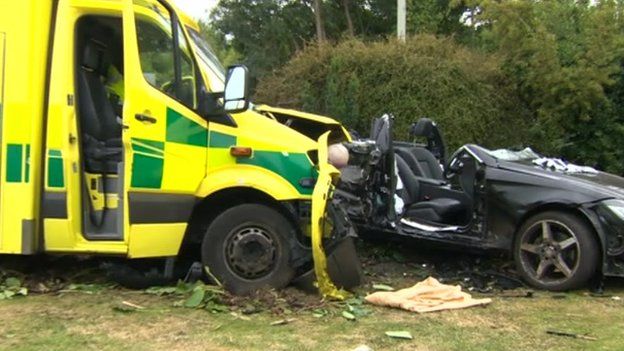 Sturry crash Six hurt when ambulance and car collide BBC News