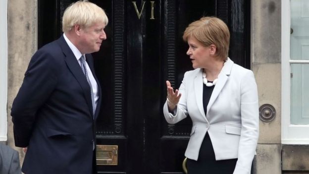 Boris Johnson and Nicola Sturgeon