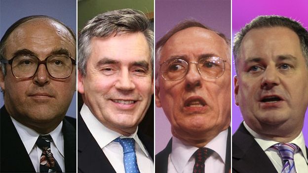 John Smith, Gordon Brown, Donald Dewar and Jack McConnell