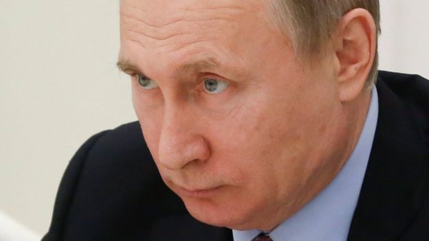 Rusya Devlet Başkanı Vladimir Putin bir toplantıda, Kremlin 26 Nisan 2017