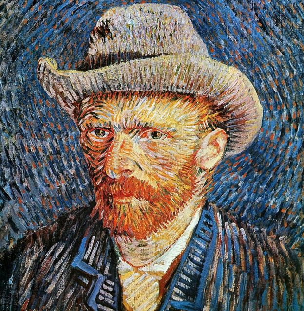 "Autorretrato con sombrero de fieltro gris", Vincent van Gogh (1853-1890)