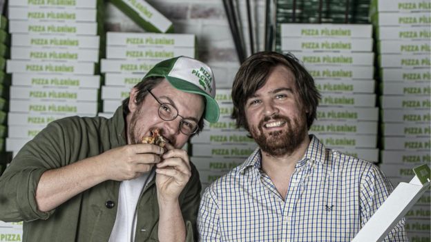 James y Thom Elliot, fundadores de Pizza Pilgrims