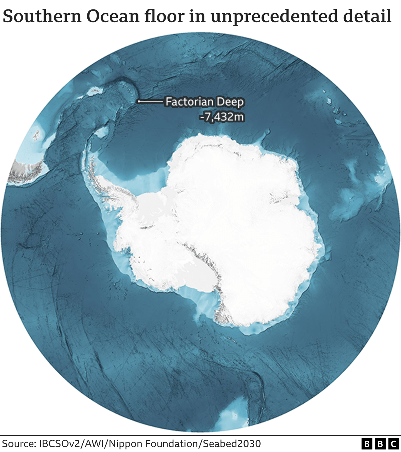 Antarctica: Southern Ocean floor mapped in greatest ever detail - BBC News