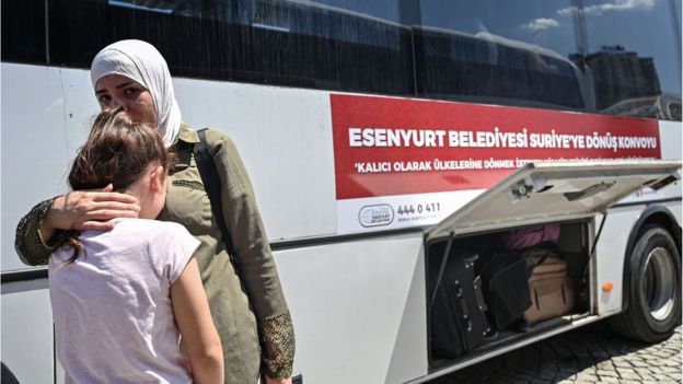 Esenyurt Belediyesi 6 Ağustos'ta Suriye'ye gönüllü olarak geri dönmek isteyenler için otobüs kaldırmıştı