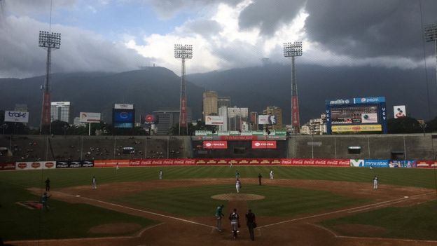 A view of the baseball stadium