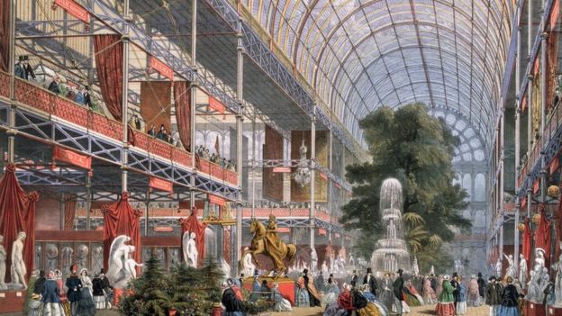 el Palacio de Cristal de la Gran Exhibición de 1851.