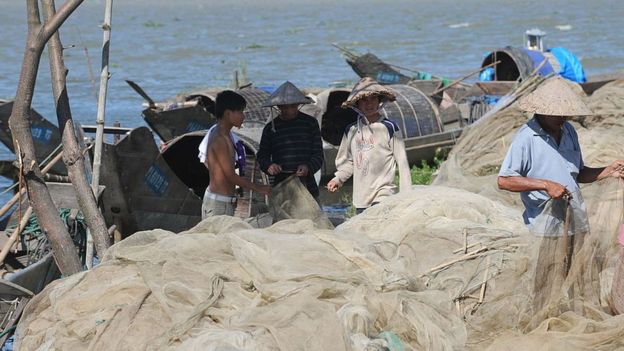 Pescadores en Vietnam