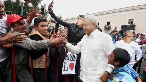 López Obrador em campanha